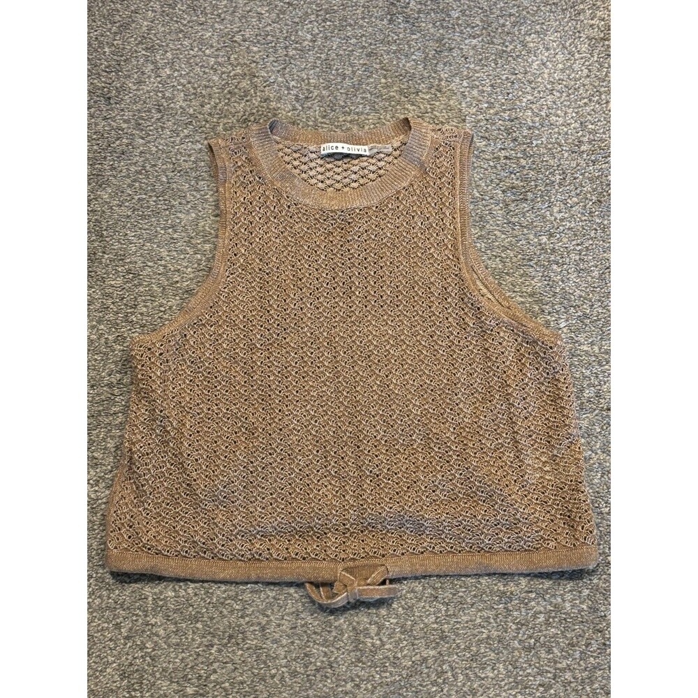 Alice + Olivia Tevin‎ Cropped Drawstring Hem Tank Women’s S